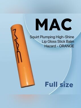🇨🇦🆕NWOB MAC |FULL| Squirt Plumping Non-Sticky High-Shine ORANGE Lip Gloss Stick